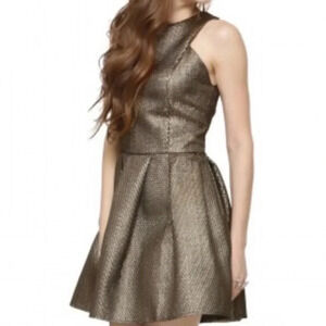 NWT Fashion Union Gold Metallic Dress Size Large